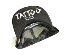 Load image into Gallery viewer, White and Black Snap Pact Tattoo Hat
