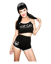 Load image into Gallery viewer, Top Cat Tattoo Club Girls Tank Top Black
