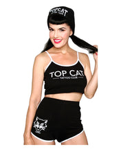 Load image into Gallery viewer, Top Cat Tattoo Club Girls Tank Top Black
