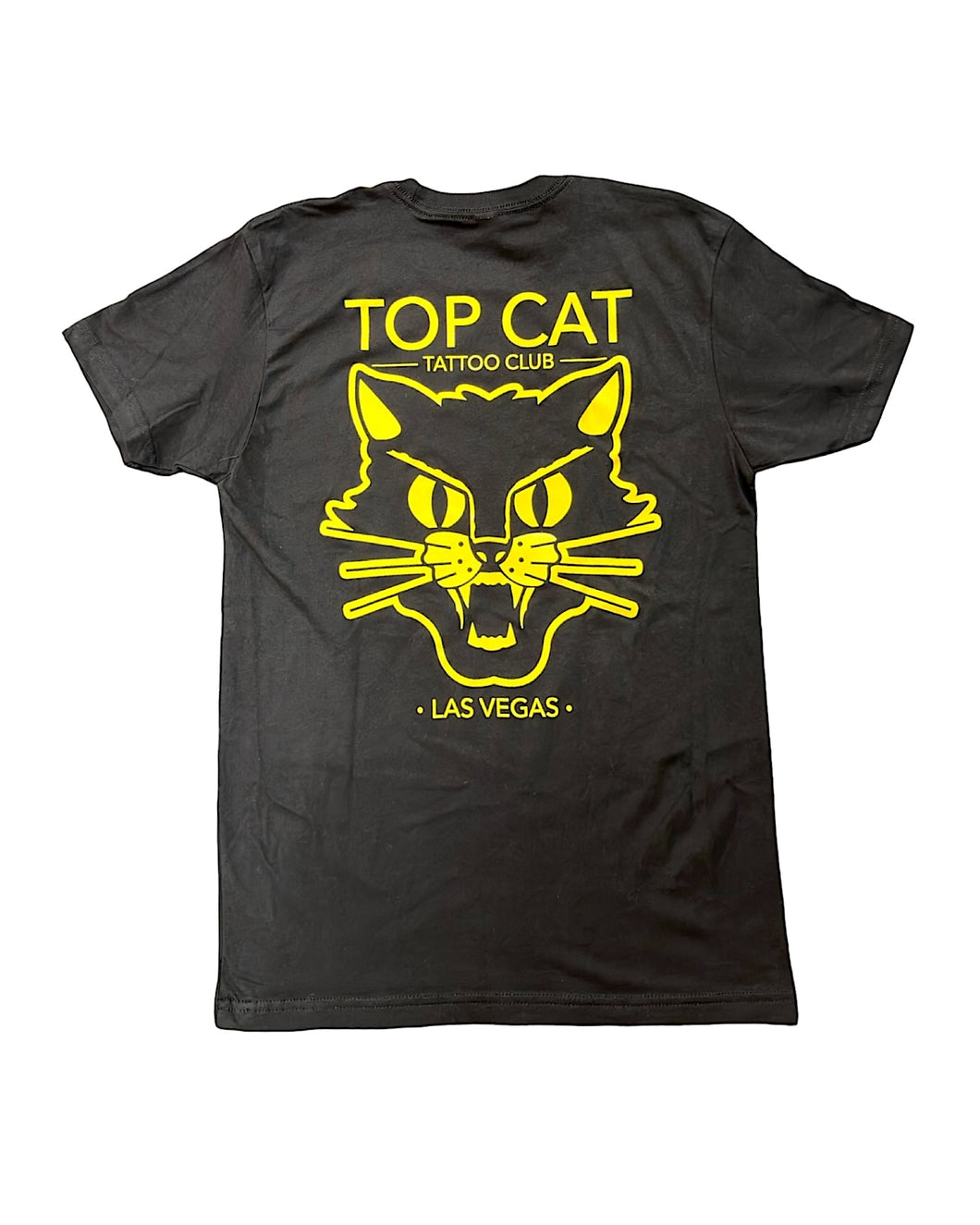 Top Cat Tattoo Club Black and Yellow T-shirt